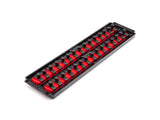 TEKTON 3/8 Inch Drive 2-Rail Socket Organizer Set, Red (30-Tool) | OST12130 | Made in USA