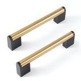 FULGENTE Golden Cabinet Pulls Brushed Brass Handles 5'' Stainless Steel Hardware for Kitchen Bathroom Wardrobe Bedroom Furniture