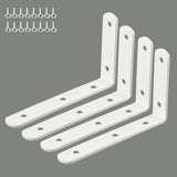 Hmestead Decor Wall Bracket For Shelves, Wall Bracket For Home Decor, Metal L Angle Bracket For Wall Shelf With Matching Screws 