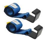 Mytee Products (2 Pack) 4 x 5 Roll Off Container Blue Winch Strap w/Large Flat Hook for Roll Off Truck, 5,400 lbs Working Load