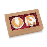 XINHPKGG 50 Pcs Cookie Boxes 7 x 4 3/8 x 1 1/2 Inch Bakery Boxes with Window Treat Box Dessert Box for Wedding Party Mother's Da