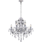 Elegant Lighting Living District Indoor Modern Home Decorative Bright Ceiling Voltaire Collection Chandelier D26 H25 Lt:8 Chrome