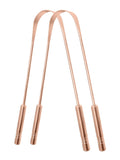 Auflex Ayurveda Copper Tongue Scraper Perfect Surgical Tongue Cleaner Flexible Handle With Comfort Grip For MenS And Women (Bro