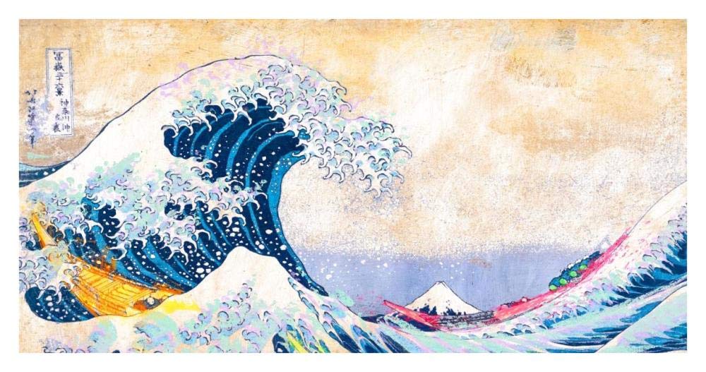 Hokusai'S Wave 2.0 (Detail)-Paper Art-38,,X20,,