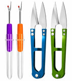 Viharini Pack Of 4 Sewing Tools Set | 2 Thread Snippers & 2 Seam Rippers | Stitch Remover & Thread Cutter For Sewing, Crochet, K