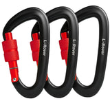 Locking Carabiner Clips Heavy Duty 12kN (2697 lbs)-Lightweight carabiners for Keys Hammocks,Swing,Locking Dog Leash and Harness,