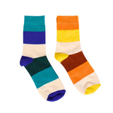Thela Gaadi Rainbow Colourful Socks Combed Cotton Funky Printed MidCrew Length/Long Quirky For Men & Women | Odour Free, Brea