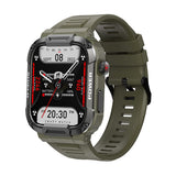 YoimJoyFun Men's Smartwatch, 1.85-inch Large Display, Android-Enabled Smart Fitness Watch, Takes and Makes Calls (Green)