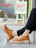 Shoetopia Smart Casual Tan Shoes For Girls-Eu37,Bronze,4,B0D5HF2S4Q