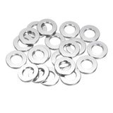 uxcell 20 Pcs Aluminum Flat Washer, M8x15x2mm Round Seal Gaskets Flat Spacers for Screws Bolts Machinery Repair Accessories, Out