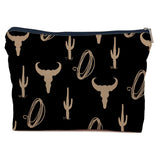 IWXYI Western Makeup Bags - Cow Print Zipper Pouch Travel Toiletry Gifts for Women