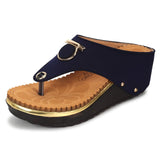Ortho Joy Doctor Fancy Slipper For Women || Orthopedic Women'S Fashionable Comfortable Slipper,Navy Blue,4,B0C96L92SZ