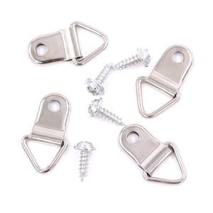 110 Pcs Triangle Ring Picture Hangers Shape Nail Non-Trace Hangers Single Hole with Screws for Home Decoration Creative Picture