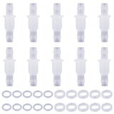 10 Packs 3/8 Hose Barb Thru-Bulk Bulkhead Fitting Plastic Hose Barb Fittings, Pipe Connector Fittings for Aquarium Fish Tank Gar