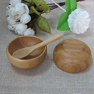 1 Set Cute Small Facial Skin Care Mask Bowl with Mini Spoon Eco Enviroment Material Facemask Mixing Tool for Lady Women DIY Make