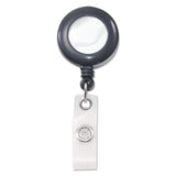 Advantus 75407 Deluxe Retractable ID Reel with Badge Holder, 24Inch Extension, Black, 12/Box