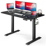 Marsail Electric Standing Desk Adjustable Height, 48 x 24 Inch Sit Stand up Desk for Home Office Furniture Computer Desk with 3 