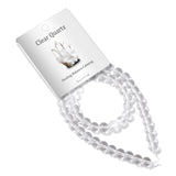 Risyfjew 50PCS 8mm Natural Clear Quartz Beads Gemstone Round Loose Beads for Jewelry Making Chakra Crystal Stone Beads for Brace