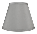 Urbanest Coolie Hardback Lampshade, Faux Silk, 5-inch by 9-inch by 7-inch, Silver, Spider Washer Fitter