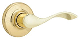 Kwikset Balboa Interior Passage Door Handle, Lever for Closet and Hallway Doors, Reversible Non-Locking Handle Lever, Polished B