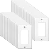Maitys 50 Pack Decorator Light Switch Cover Plates and Outlet Covers Wall Plate 1 Gang Standard Size 4.50 x 2.76 In Electrical R