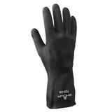 SHOWA 723 Neoprene Glove, Flock-Lined, Chemical Resistant, 24 mils Thick, 13 Length, Medium (Pack of 12 Pairs)