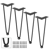 DonYoung Hairpin Legs 14, Coffee Table Legs Set of 4 Metal Furniture Legs, Mid Century Modern Style Table Legs for Nightstand So