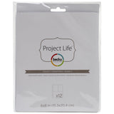 Becky Higgins 97733 Project Life Photo Pocket Page Protector6 x 8Design 3 (12 Pieces), White