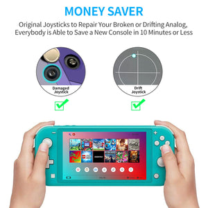Joystick Replacement for Switch Lite - 19 in 1 OEM Analog Stick Thumbstick Parts Repair Tool Kit Accessories with Y00 Triwing Sc