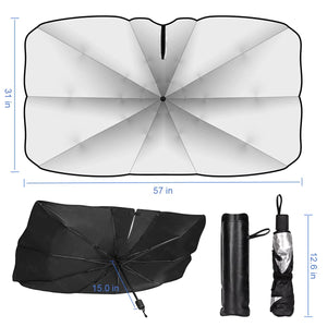 Sedan SUV Car Sun Shade for Windshield UV Rays and Heat Sun Visor Protector, Foldable Windshield Sun Shade Umbrella,Keep Car Coo