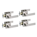 NEWBNAG Bed/Bath Room Door Lever for Privacy Bathroom and Interior Door Heavy Duty Door Lock Handle Satin Nickel Finish
