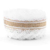 Jute Burlap Ribbon, 10m Jute Roll 6cm Width Hessian Burlap for Handmade Christmas Wedding Crafts Decoration Lace Arts and Crafts