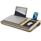 Natural Wood Laptop Tray for Lap - Portable Laps Desk for Lap Top with Cushion, Lightweight Laptop Stand with Mouse Pad, Fits La