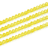 1000pcs Czech Faceted Rondelle Crystal Glass Loose Beads 4mm Small Tiny Spacer Bulk Light Topaz for DIY Craft Jewelry Making CCR