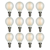 AMDTU E12 LED Bulb 2700K Warm White Dimmable Frosted Globe Edison Small Frosted Glass Soft Light 40W Equivalent Eye Comfort for 