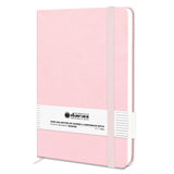 Jhingalala Pu Leather Finish Hard Bound A5 Size Executive Diary Notebook With Elastic Closure (Pink)