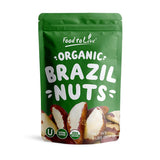 Food to Live Organic Dry Roasted Brazil Nuts with Himalayan Salt, 2 Pounds Non-GMO, Oven Roasted, Lightly Salted, No Oil Added, 