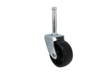 Shepherd Hardware 9557 11/4Inch Plastic Stem Casters, 4Pack , Black