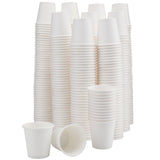 Nicunom Paper Bath Cups, 400 Count, 2 oz, White, Disposable, Round, Small Cups for Coffee, Water, Tea, Juice, Mouthwash, Medicin