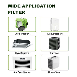 10x10x1 Furnace Air Filters 4 Pack, MERV 8 MPR 600 & FPR 5 Filtering, HVAC Air Filter Replacement (exact dimensions: 9 3/4x9 3