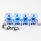 Keyboard Keychain with LED Light, 4Button Mechanical Clicker Fidget Toy for Stress Relief, Focus & Anxiety Relief, Portable Min
