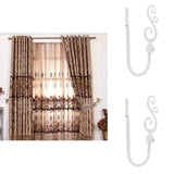 ECOMISTIQ 2piece U Shape Metal Vine Curtain Hook Window Drapery Tieback Hanger White | Treatment Hardware Treatments &