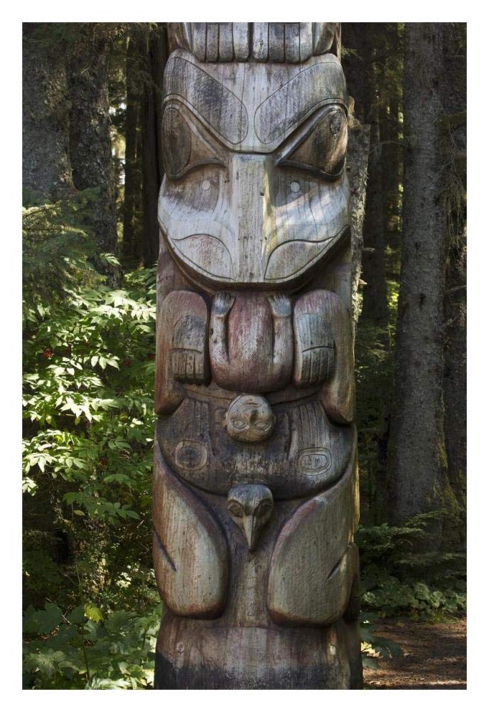 Tlingit Totem Pole, Sitka National Historical Park, Alaska-Paper Art-22,,X32,,