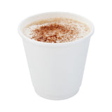 Restaurantware 8 Ounce Disposable Coffee Cups 500 Double Wall Hot Cups For Coffee - Lids Sold Separately Rippled Wall White Pape