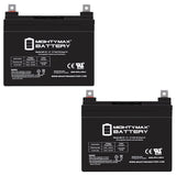 Mighty Max Battery, ML35-12 - 12 Volt 35 AH SLA Battery - Pack of 2