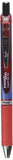 Pentel Gel Pen, Retractable/Refillable, Needle Tip, 0.5mm, (PENBLN75B), Blue Body with Red Accent