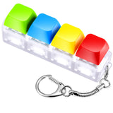 Taiyin Keyboard Fidget Toys Adults Keyboard Clicker Keychain Decompression Keycap Fidget Decompression Toys Sensory Toy, Colorfu