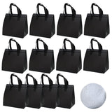 Chanseen 12Pcs Disposable Insulated Lunch Bags for Food Delivery Thermal Cooler Take Away Bag for Food Drink - Aluminum Foil Lin
