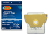 EnviroCare Replacement Micro Filtration Vacuum Cleaner Dust Bags Made to fit GE Canisters CN1 3 Pack