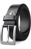 Megavalue Formal/Casual Black Color Genuine Leather Belts For Men (Length 46 Inches||40Mm||Bl042Blk) (Black)
